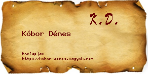 Kóbor Dénes névjegykártya
